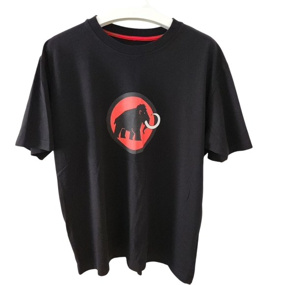 MAMMUT Black Graphic T-Shirt with Red Mammut Logo XL - Picture 4 of 10